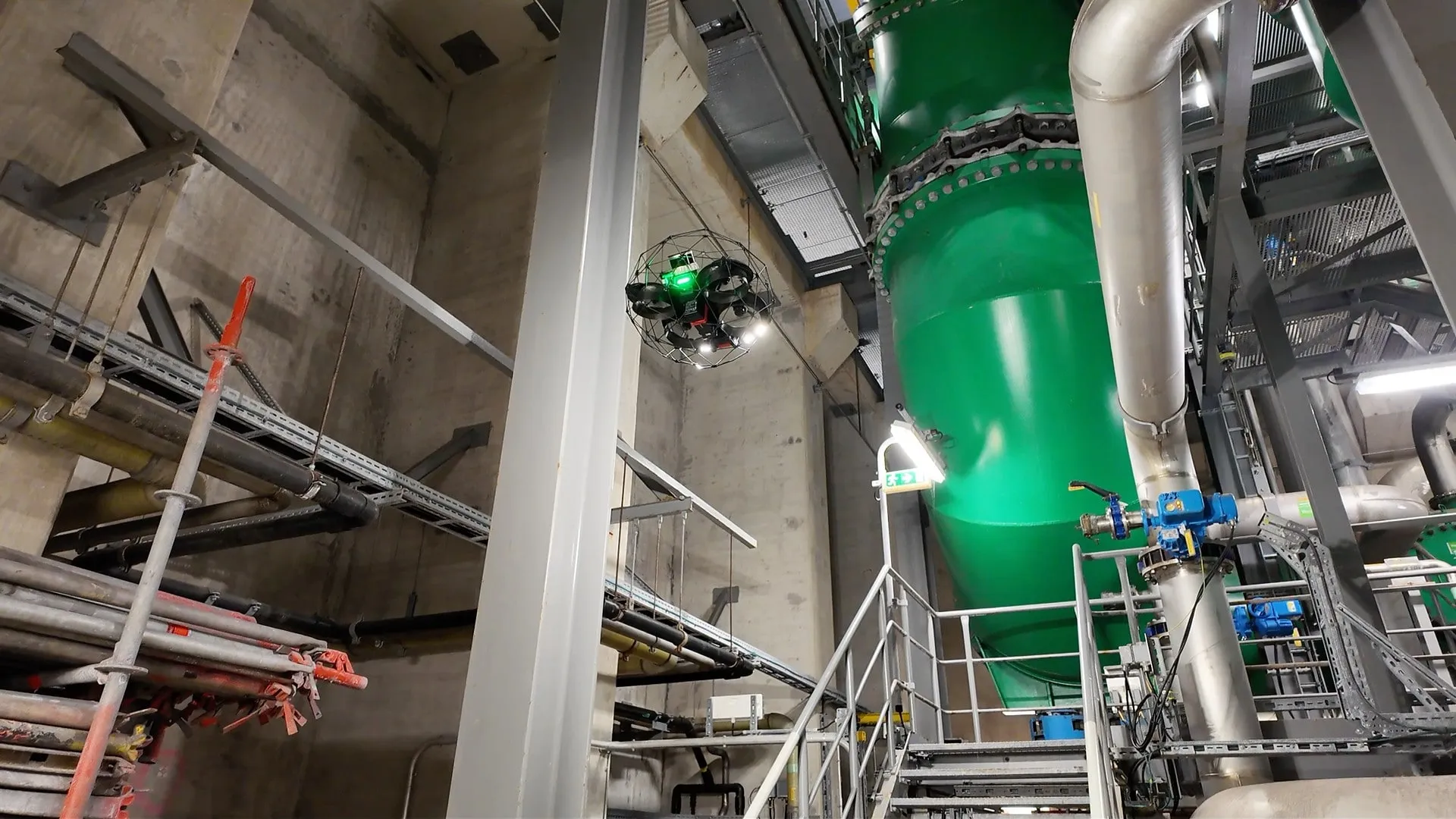 Kopterflug Inspektionsteam bei der Arbeit